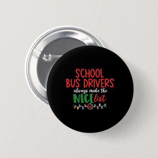 Weihnachtsbusfahrer, Schulbus Button (Vorne & Hinten)
