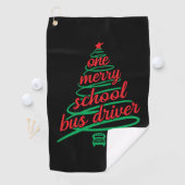 Weihnachtsbusfahrer, Schulbus Golfhandtuch (Insitu)