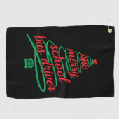 Weihnachtsbusfahrer, Schulbus Golfhandtuch (Horizontal)
