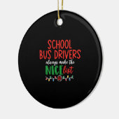 Weihnachtsbusfahrer, Schulbus Keramik Ornament (Links)
