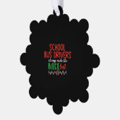 Weihnachtsbusfahrer, Schulbus Ornament Karte (Linke Ecke)
