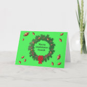 Weihnachtsbusskarte Feiertagskarte (Vorderseite)