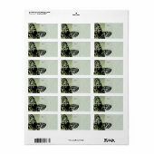 Weihnachtsbutterfly-Rücksendeadressen-Aufkleber - Adressaufkleber (Vorne)