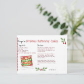 Weihnachtsbutterkekse Postkarte (Stehend Vorderseite)