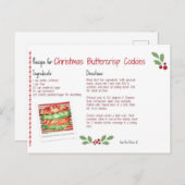 Weihnachtsbutterkekse Postkarte (Vorne/Hinten)