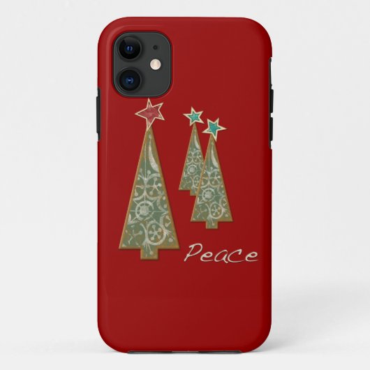 Weihnachtsc$baum-frieden/-ROT Case-Mate iPhone Hülle (Rückseite)