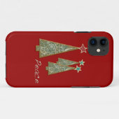 Weihnachtsc$baum-frieden/-ROT Case-Mate iPhone Hülle (Rückseite (Horizontal))