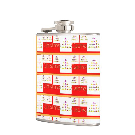 WeihnachtsCache Vinyl Wrapped Flask Flachmann (Links)