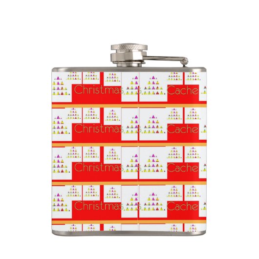 WeihnachtsCache Vinyl Wrapped Flask Flachmann (Rückseite)