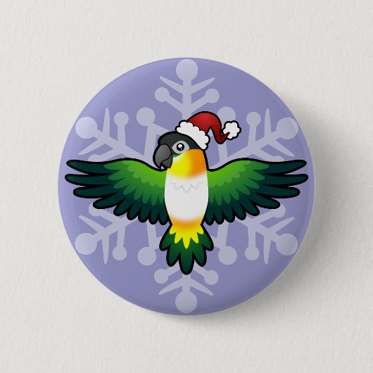 WeihnachtsCaique/-Lovebird/-Pionus/-papagei Button (Vorderseite)