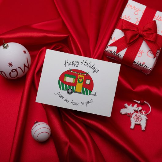 Weihnachtscamp-Trailer - individuelle Grußkarte