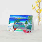 Weihnachtscamper Holiday  Karte (Gelbe Blume)