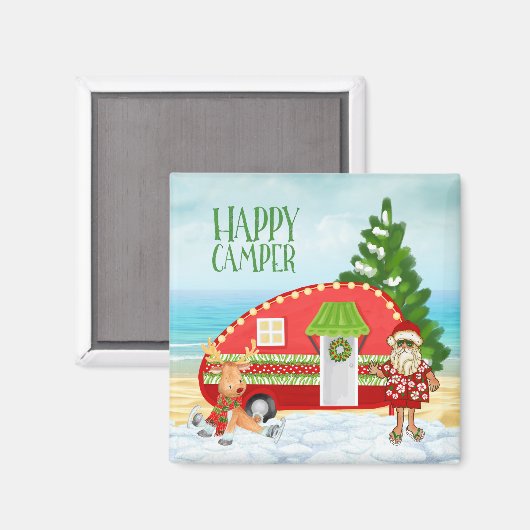 Weihnachtscamper Magnet (Vorderseite/Rückseite)