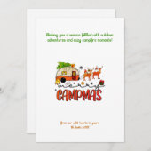 Weihnachtscamper Rentiere Außenbereich Feiertagskarte (Vorne/Hinten)