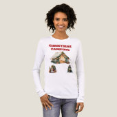 WeihnachtsCamping Tri-Blend Langschläfer T-Shirt - Tri-Blend Shirt (Vorderseite voll)