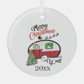 Weihnachtscampingkunst Ornament Aus Glas (Vorderseite)