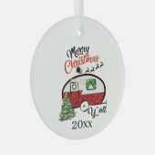 Weihnachtscampingkunst Ornament Aus Glas (Vorderseite Rechts)