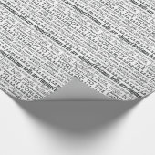 Weihnachtscarol-Texte Yuletide Grüße Geschenkpapier (Ecke)