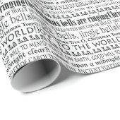 Weihnachtscarol-Texte Yuletide Grüße Geschenkpapier (Rolleneckpunkt)