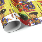 Weihnachtscarolers-Geschenk-Verpackung Geschenkpapier (Rolleneckpunkt)