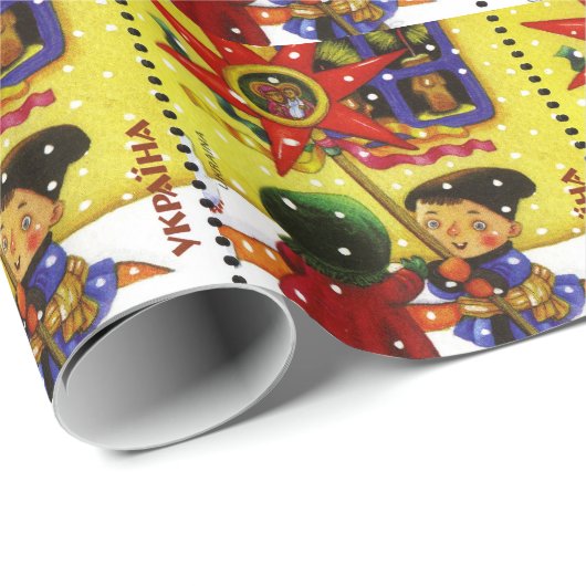 Weihnachtscarolers-Geschenk-Verpackung Geschenkpapier (Rolleneckpunkt)