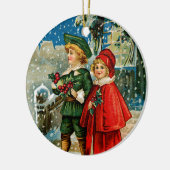 WeihnachtsCarolers Keramikornament (Links)