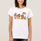 WeihnachtsCartoon-Kätzchen-Katzen FREUDE Shirt (Vorderseite)