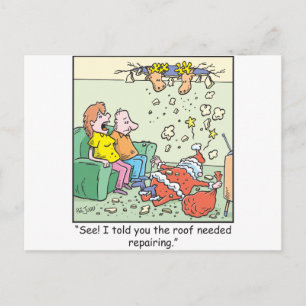 WeihnachtsCartoon-Sankt-Tropfen vorbei Feiertagspostkarte