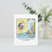 WeihnachtsCartoon über Spielwaren! Feiertagspostkarte (Stehend Vorderseite)