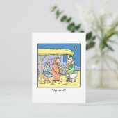 WeihnachtsCartoon Ugg Stiefel Feiertagspostkarte (Stehend Vorderseite)