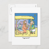 WeihnachtsCartoon Ugg Stiefel Feiertagspostkarte (Vorne/Hinten)