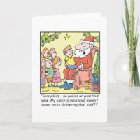 WeihnachtsCartoon-Versicherung für Weihnachtsmann