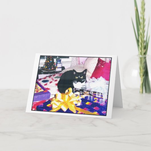 WEIHNACHTSCAT FEIERTAGSKARTE (Vorderseite)