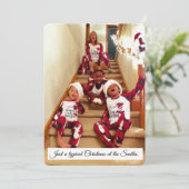 Weihnachtschaos Feiertagskarte (Stehend Vorderseite)