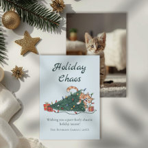 Weihnachtschaos Lustige Katzen-Weihnachtskarte