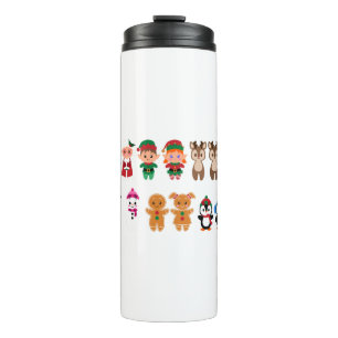 Weihnachtscharakter Cartoon Weihnachtsmänner Thermosbecher