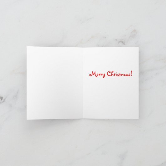 Weihnachtscharakter-Gesichter Feiertagskarte (Innenseite)