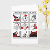 Weihnachtscharakter rund um die Weltausstellung Karte (Gelbe Blume)