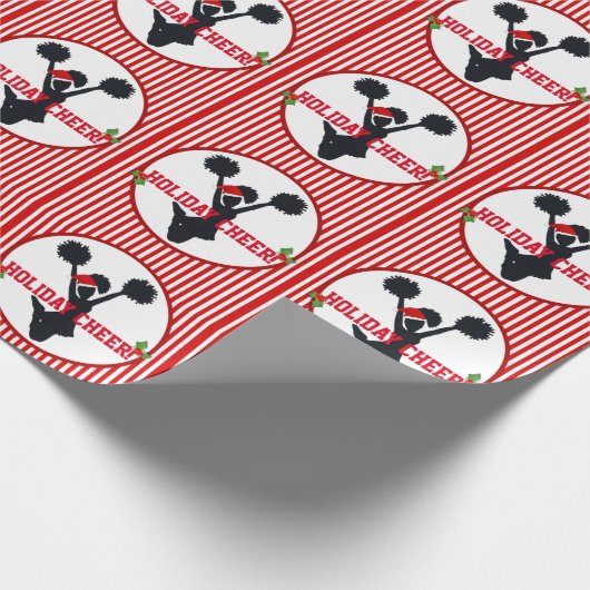 WeihnachtsCheerleading Feiertags-Beifall Geschenkpapier (Ecke)