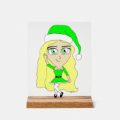 Weihnachtschibi Acrylschild (Vorderseite)