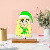 Weihnachtschibi Acrylschild (Hochzeit)