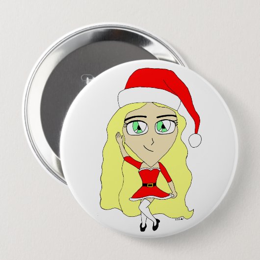 Weihnachtschibi Button (Vorne & Hinten)
