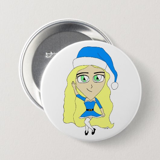 Weihnachtschibi Button (Vorne & Hinten)