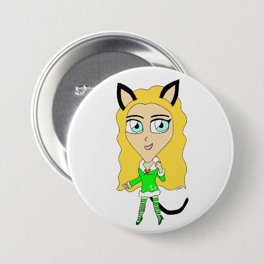 Weihnachtschibi Button (Vorne & Hinten)