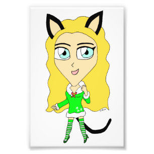 Weihnachtschibi Fotodruck