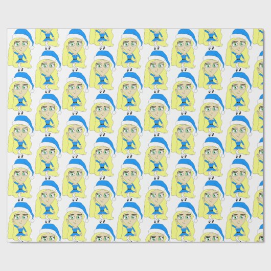 Weihnachtschibi Geschenkpapier (Flach)