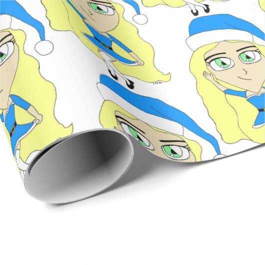 Weihnachtschibi Geschenkpapier (Rolleneckpunkt)