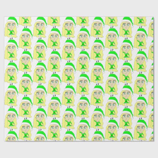 Weihnachtschibi Geschenkpapier (Flach)