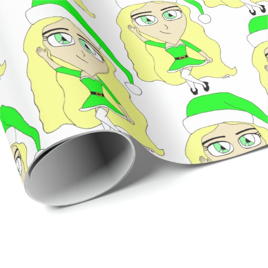 Weihnachtschibi Geschenkpapier (Rolleneckpunkt)