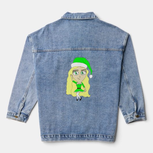 Weihnachtschibi Jeansjacke (Rückseite)